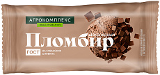 Мороженое пломбир шоколадный полено