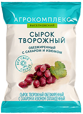 Сырок творожный обезжиренный с изюмом